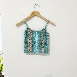 NEW Les Tout Petits Girl's Blue Snake Print Dance Workout Tank Size 12